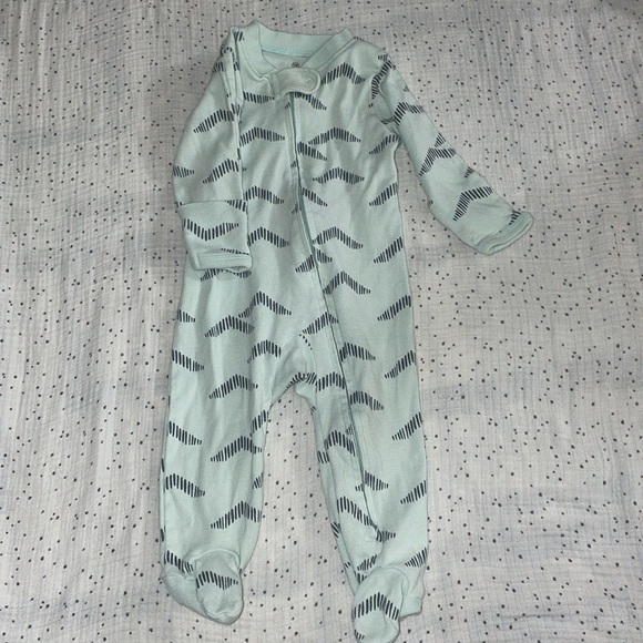 4 Piece Set Honest Baby Prints Sleep Play Onesie Footsie 3-6 month Long Sleeve - Picture 4 of 7